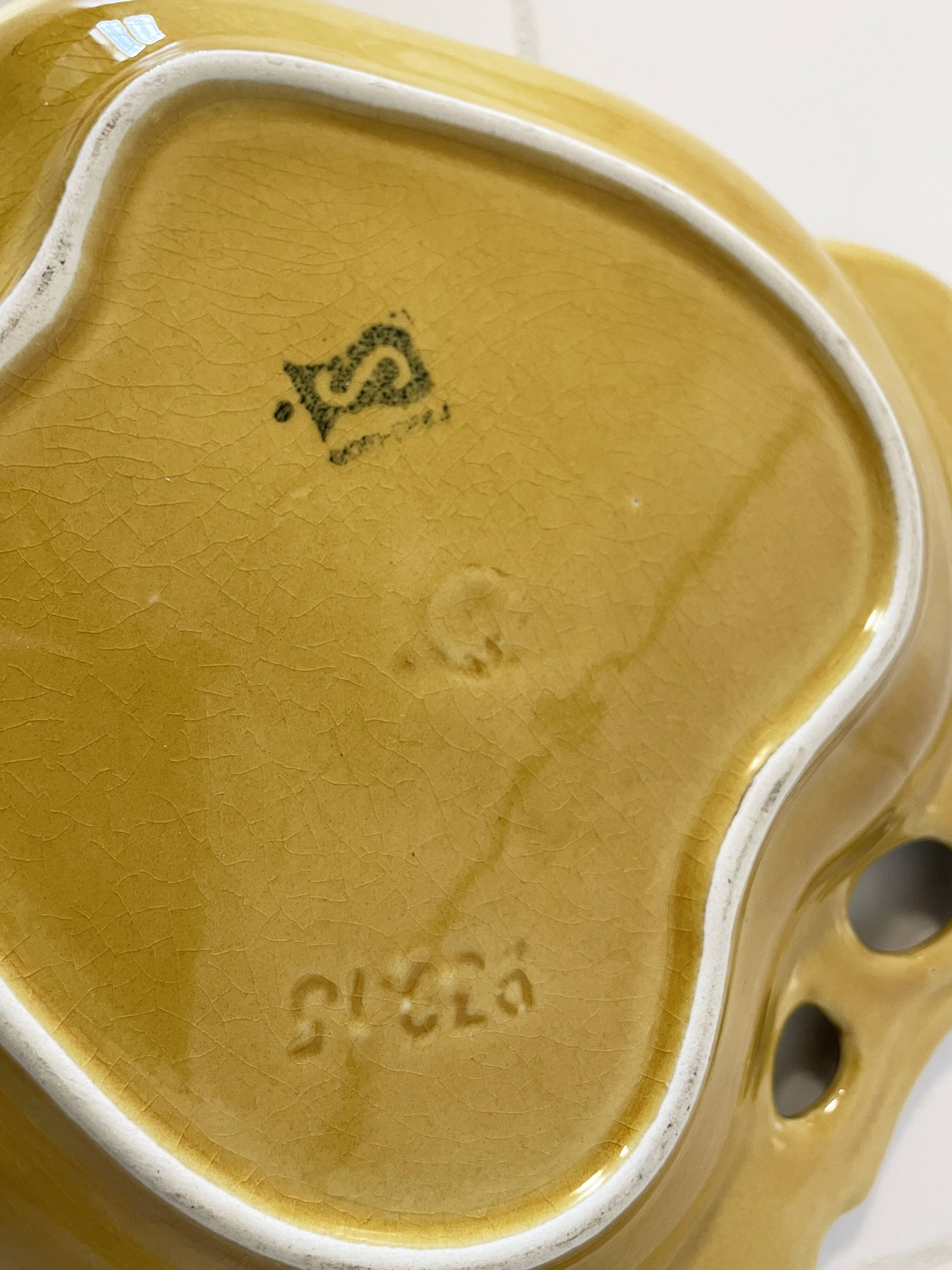 Vintage SECLA Majolica Tray in the Shape of an Apple, Made in Portugal