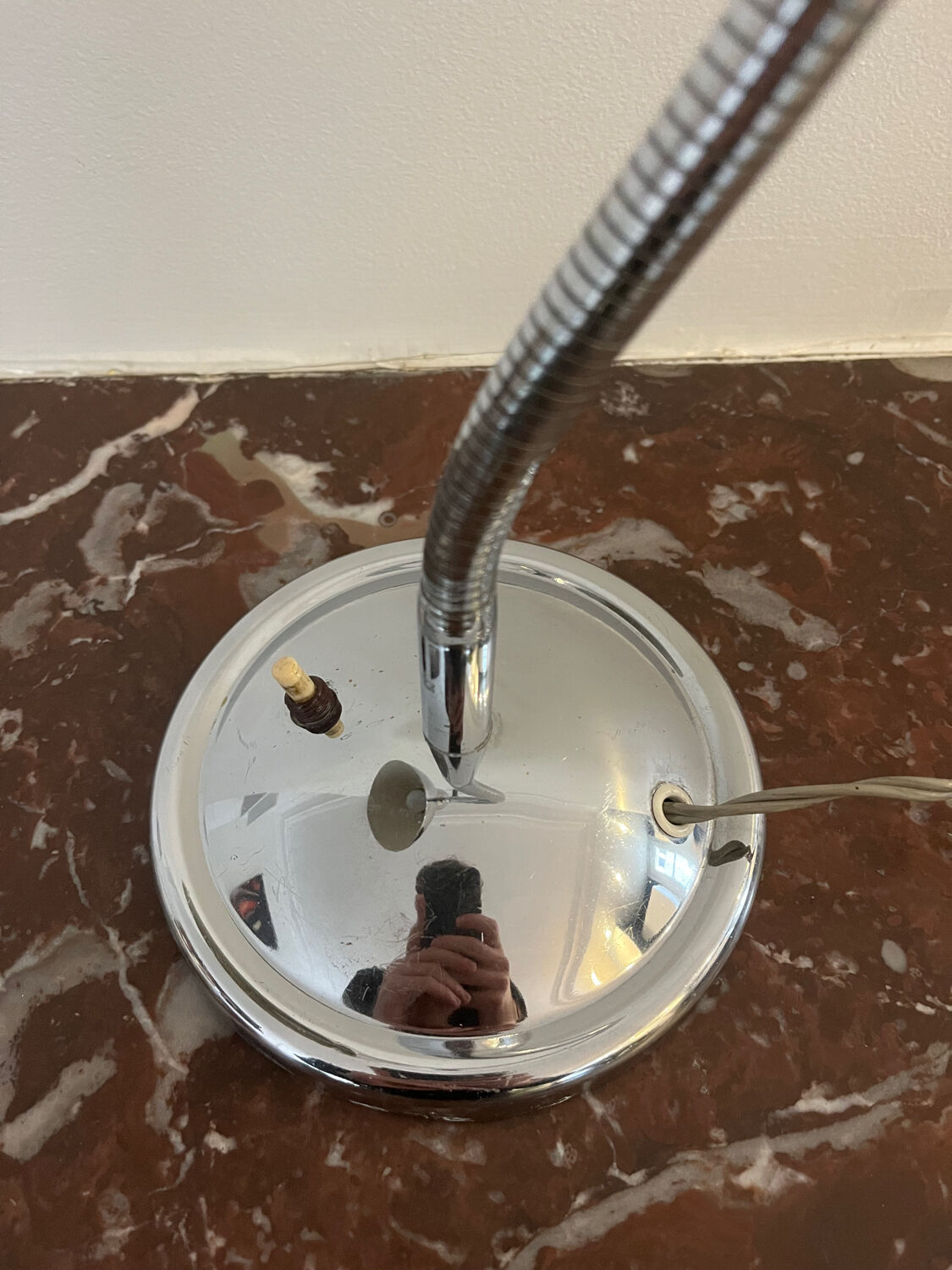 Vintage chrome flexible table lamp - 1960s