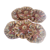 Set of 6 plates slurry scallops