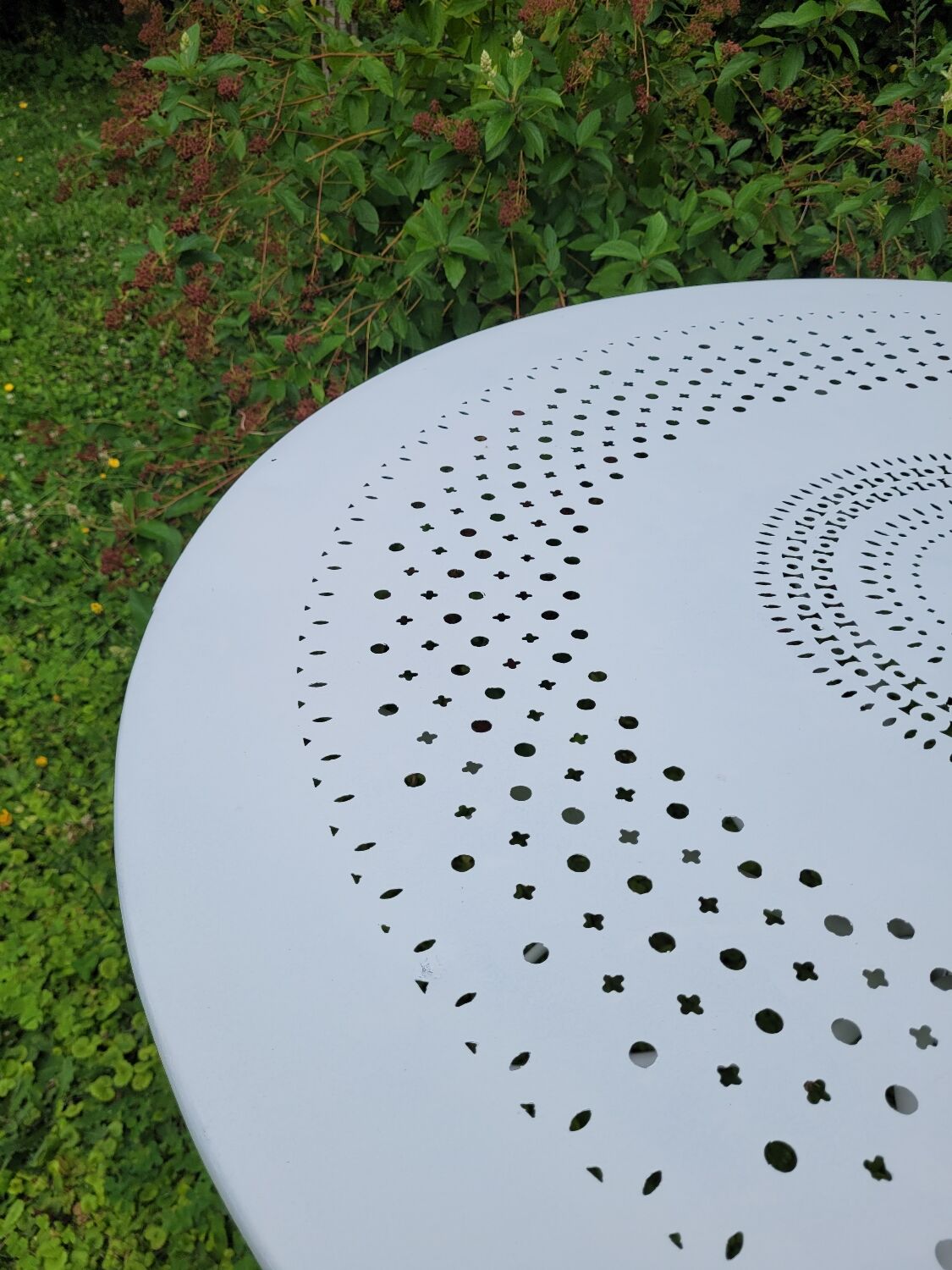 Wrought iron garden table