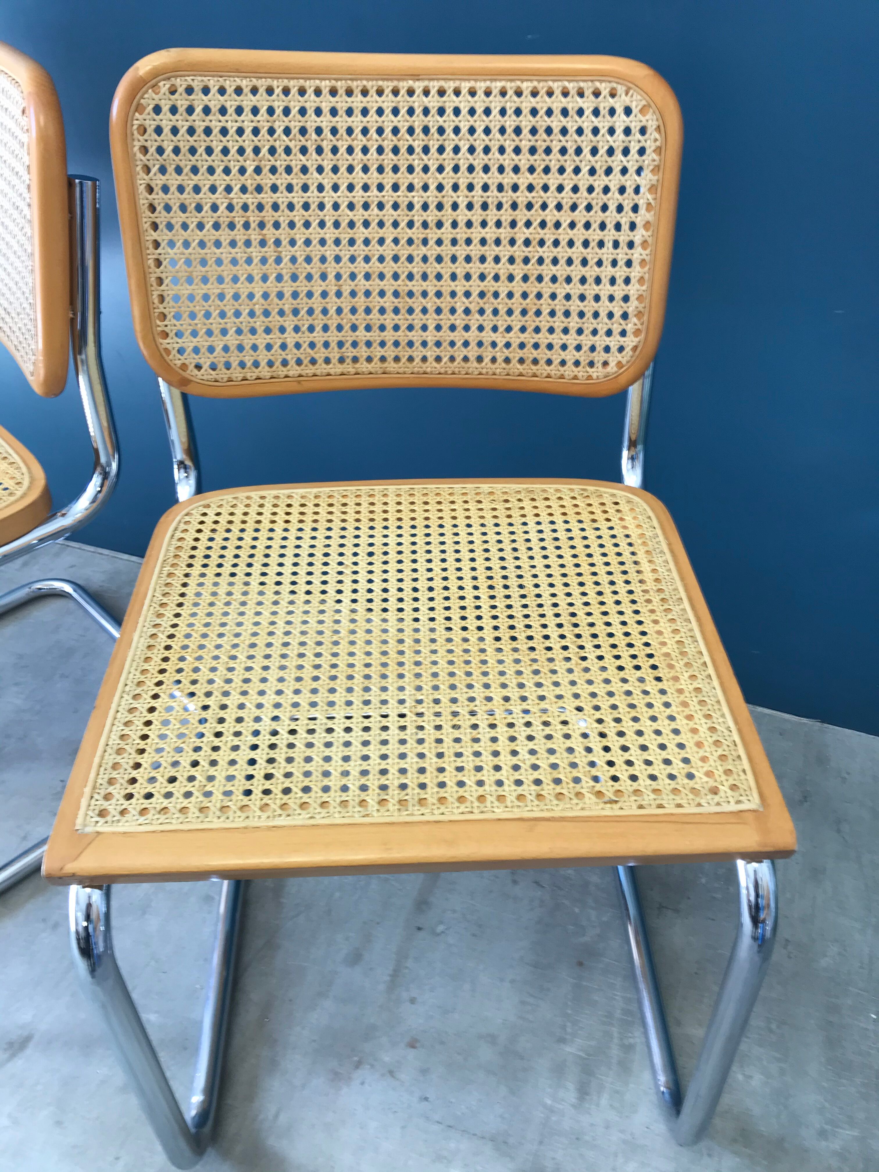 Pair of chairs B32 Marcel Breuer edition Gavina