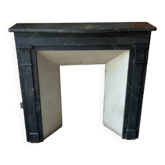 Faux marble wood fireplace mantle, circa 1900