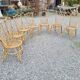 7 vintage rattan chairs
