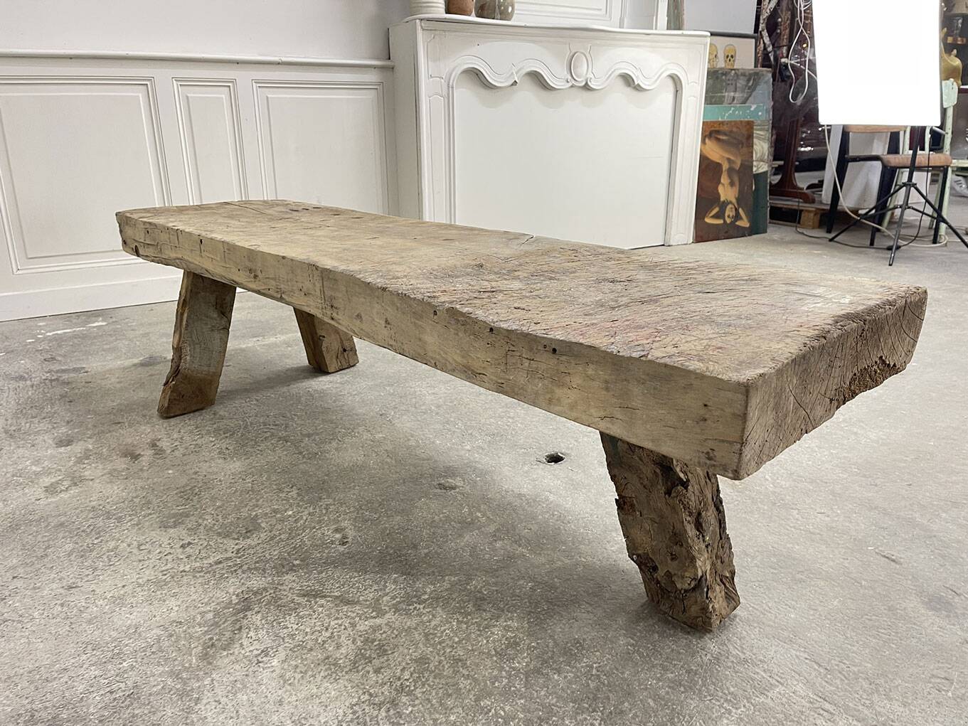 1930s solid oak coffee table/bed foot