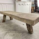 Table basse/pied de lit 1930 en chêne massif