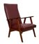 Chaise longue à dossier haut en teck des années 1960, Hollande
