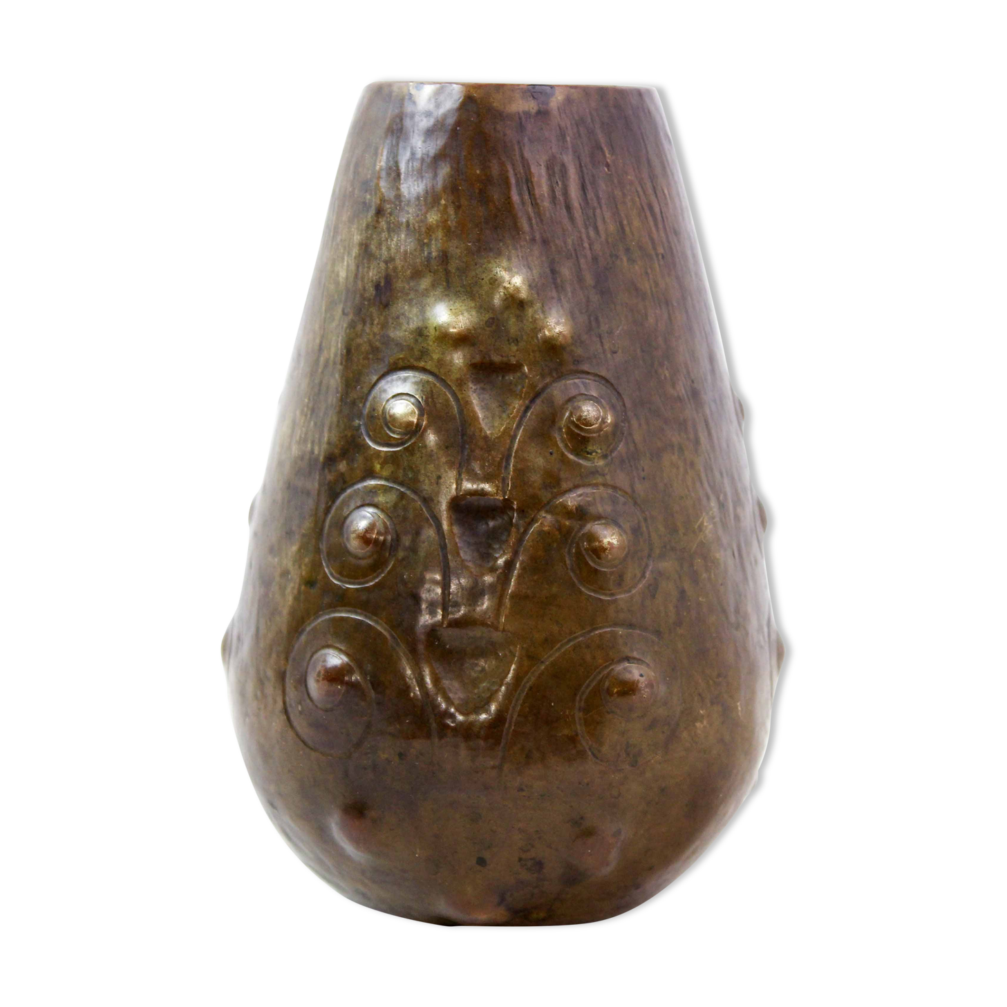 Art deco copper vase