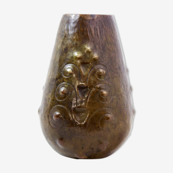 Art deco copper vase