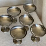 Set of 6 vintage ice cream bowls by Guy Degrenne from the 1980s.