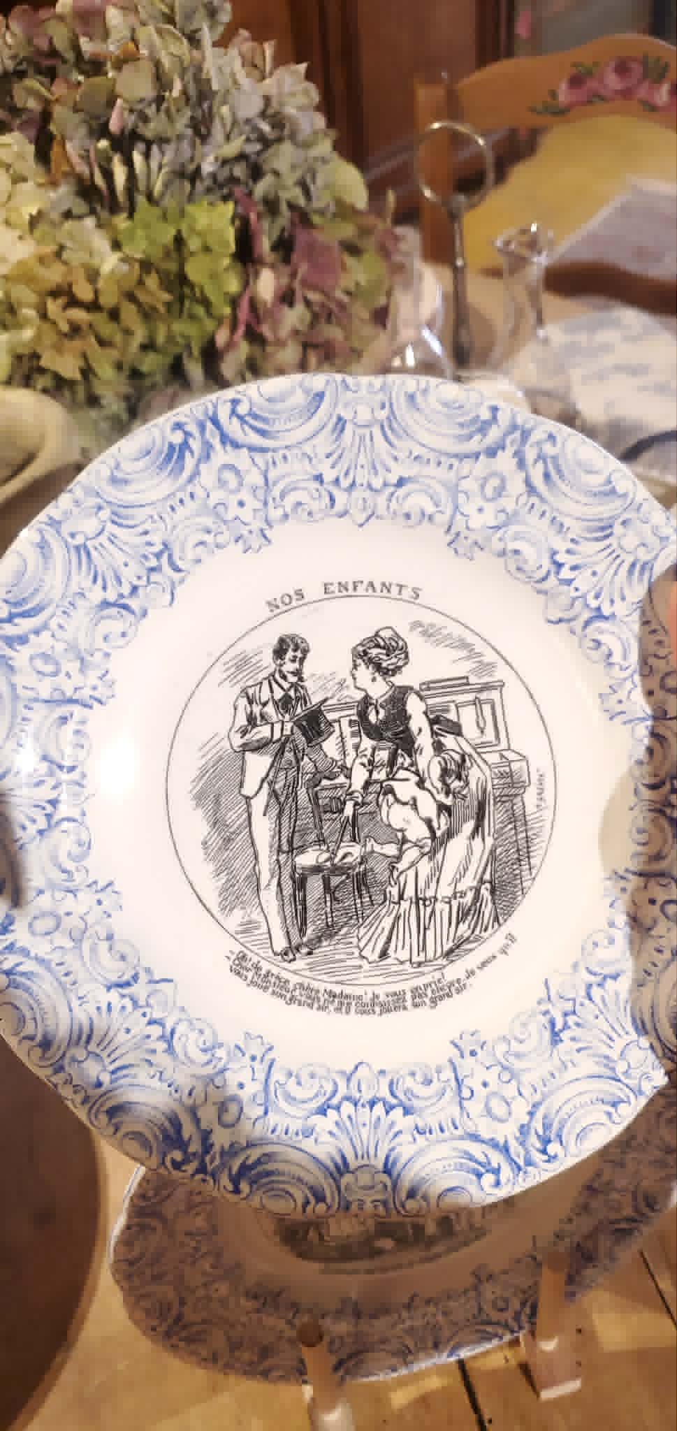 Talking plates from Gien "Our children"