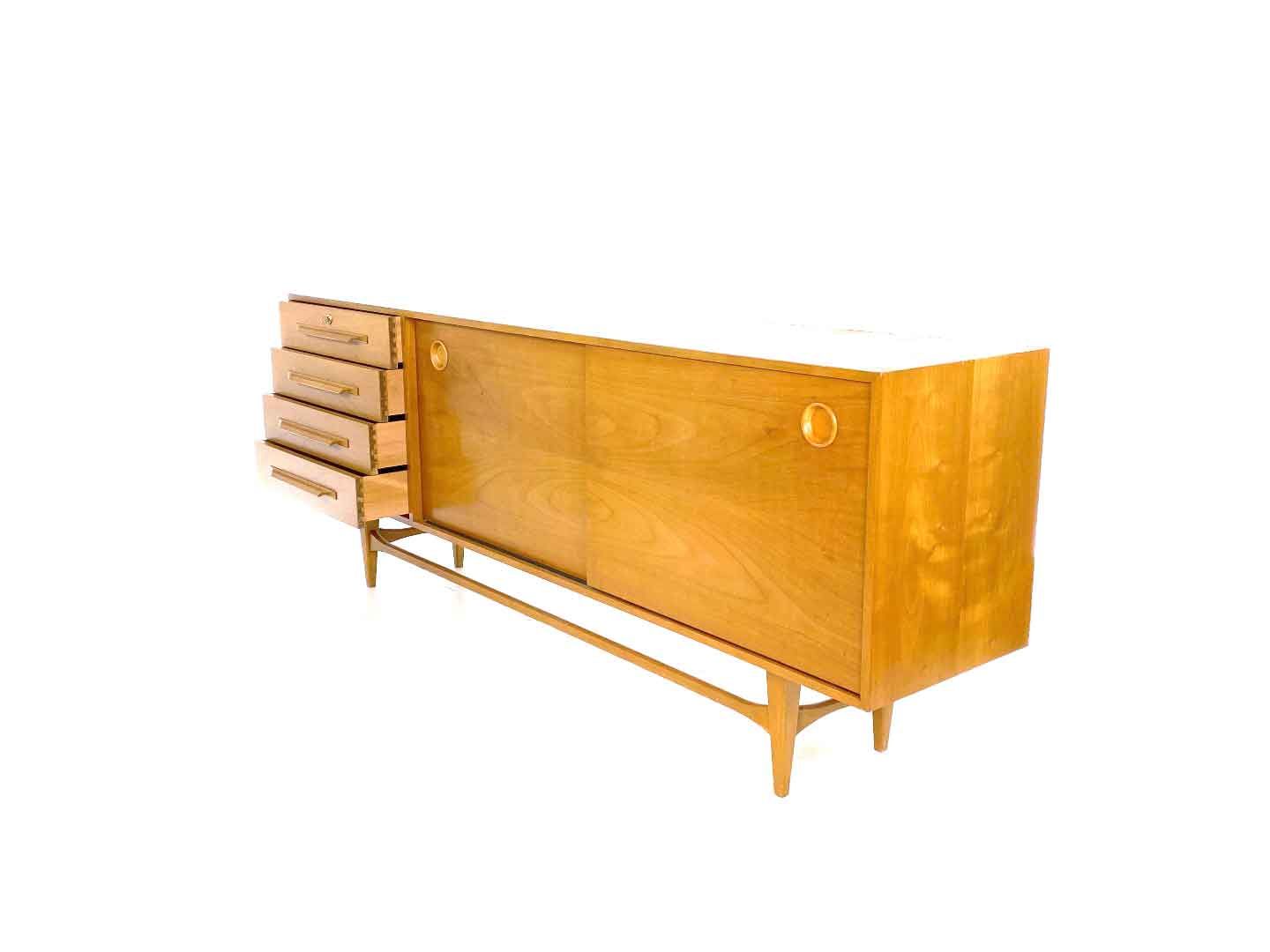 Vintage cherry wood sideboard - georg pollmann möbelfabrik, 1960s