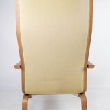 Fauteuil en chêne et tissu par Fritz Hansen