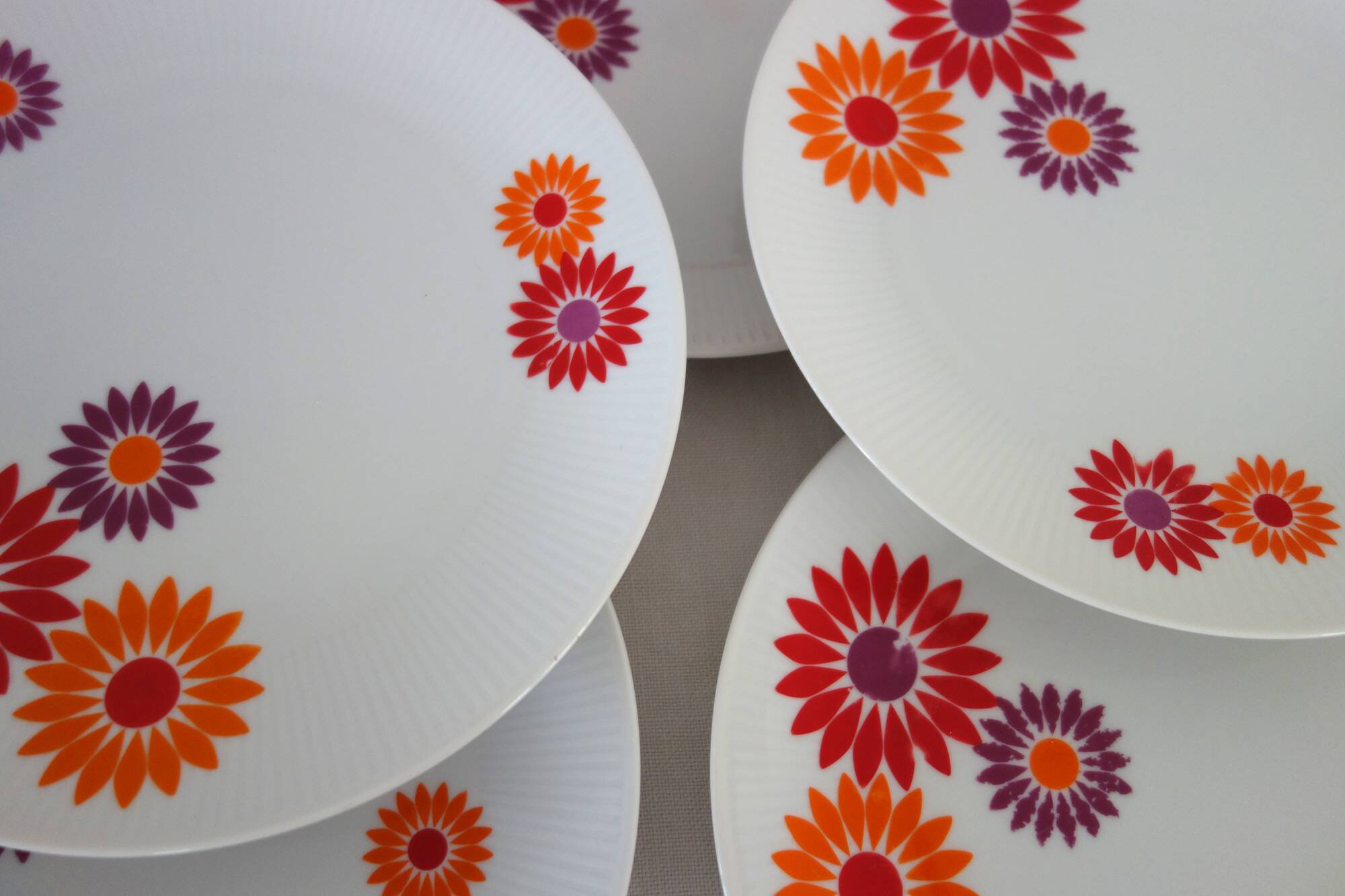 8 dessert plates Seltmann Weiden West Germany 70s