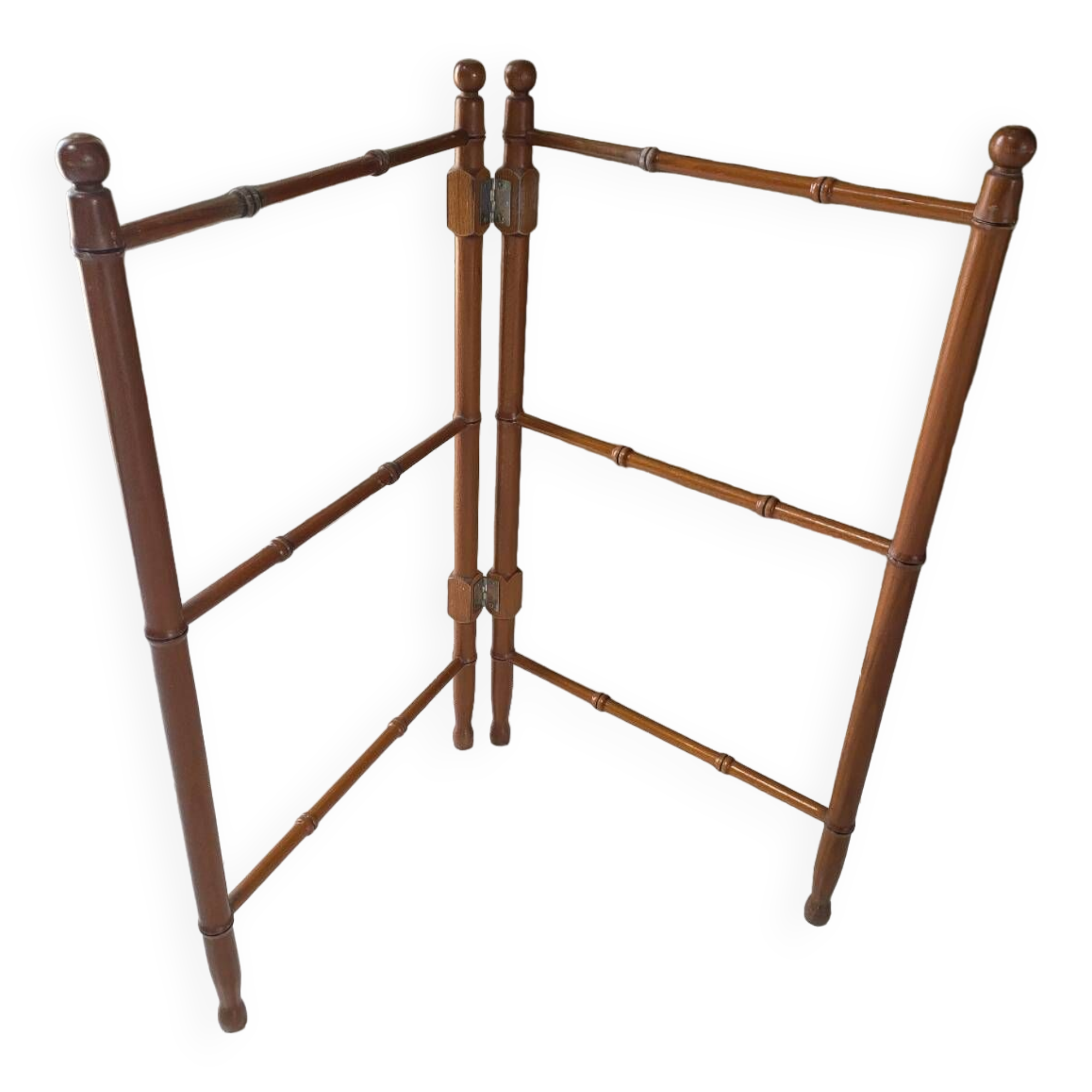 Vintage wood/bamboo towel holder