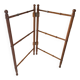 Porte serviette vintage bois/bambou
