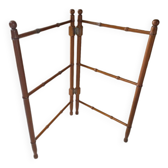 Vintage wood/bamboo towel holder
