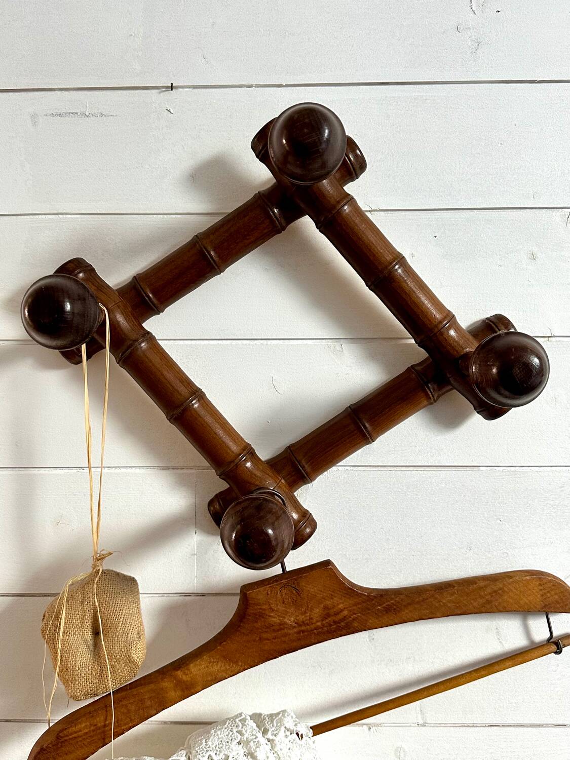 Porte manteau accordéon imitation bambou