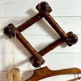 Bamboo imitation accordion coat rack