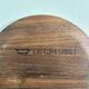 Very beautiful vintage Le Creuset wooden trivet, stamped LE CREUSET.
