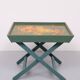 Turquoise Owl cross legs Serving table 1950s