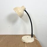 Beige industrial gooseneck table lamp, 1960s