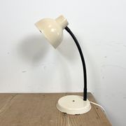 Beige industrial gooseneck table lamp, 1960s