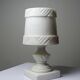 White sculpted alabaster night light, classic style, circa 1950-1970.