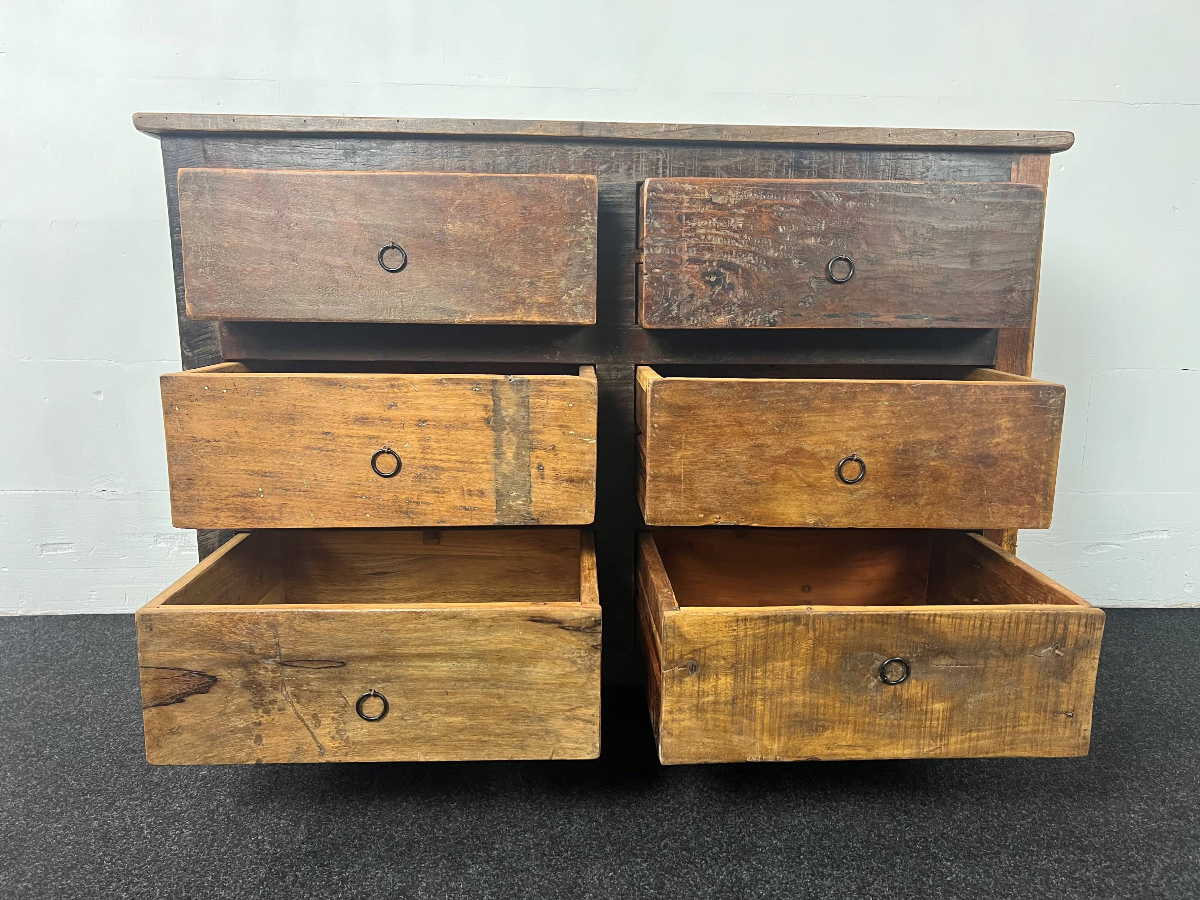 Antique wooden chest of drawers