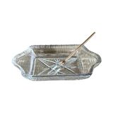 Crystal salad bowl for appetizers BOHEMIA, Czechoslovakia 1970s