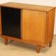 Vintage side table with sliding doors, 1960