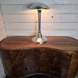 Chromed metal mushroom lamp from the 70s, 58 cm H