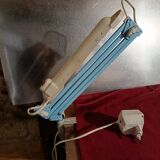 Articulated blue desk lamp