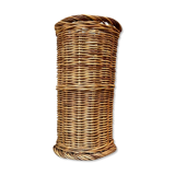 Braided wicker basket