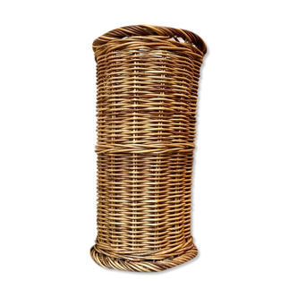 Braided wicker basket