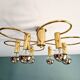 Brass ceiling light, Cosack Leuchten, 1970s