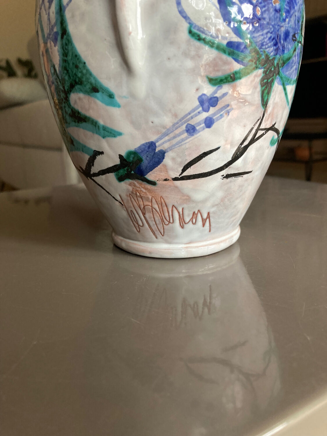 Cruche en ceramique signée Le Brescon