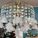 Vintage Murano glass chandelier and tassels circa 1970