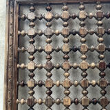 Carved wooden headboard