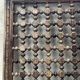 Carved wooden headboard