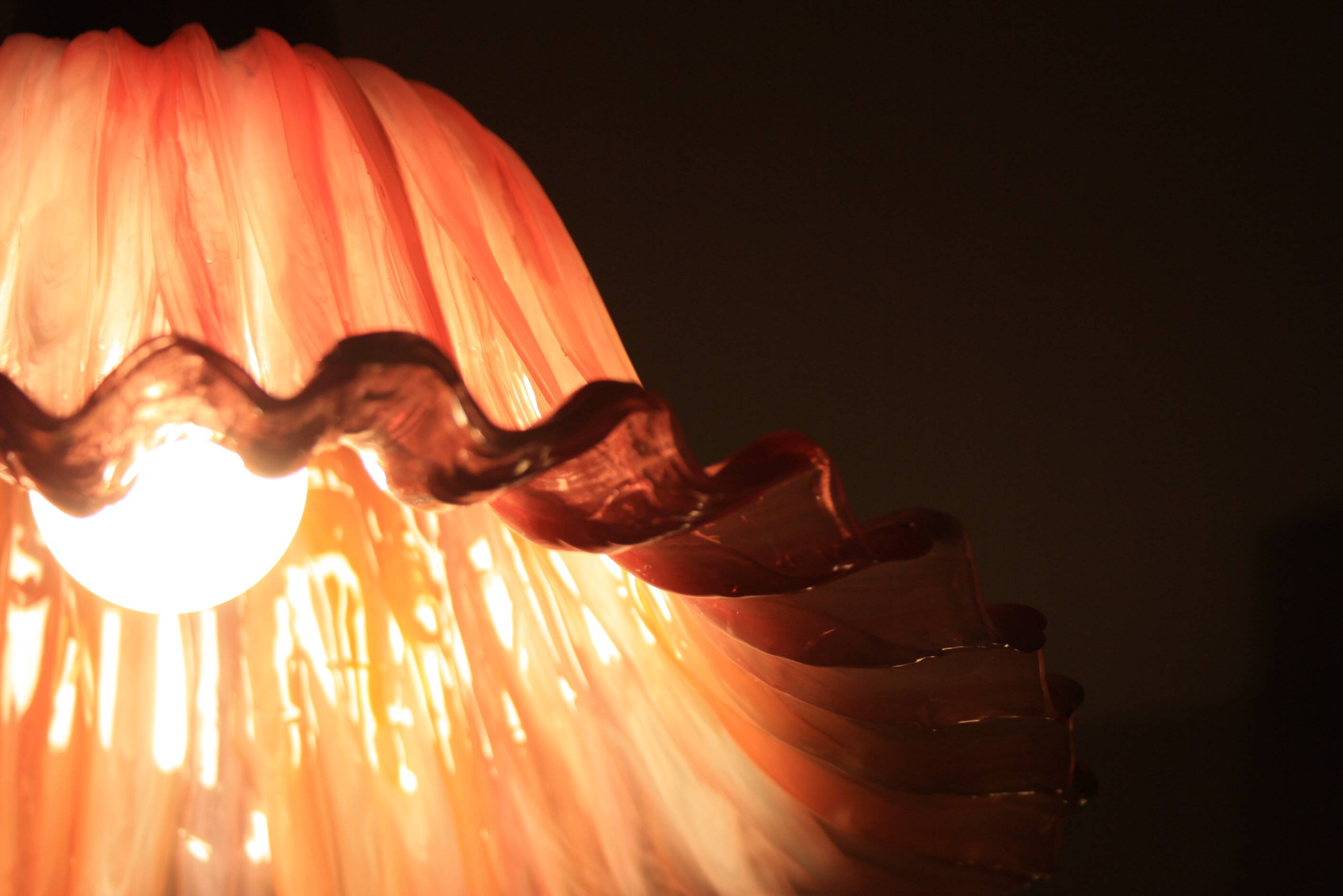 Pink flower suspension