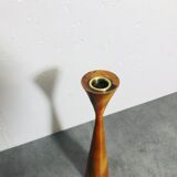 scandinavian teak candle holder