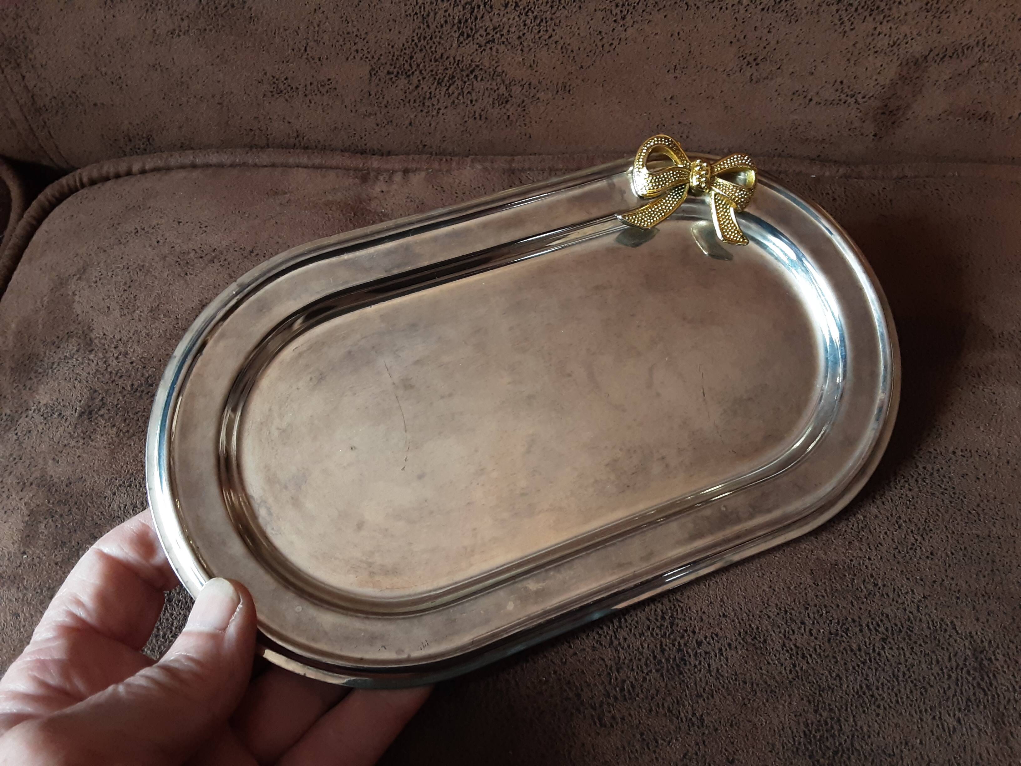 Vintage metal butter dish