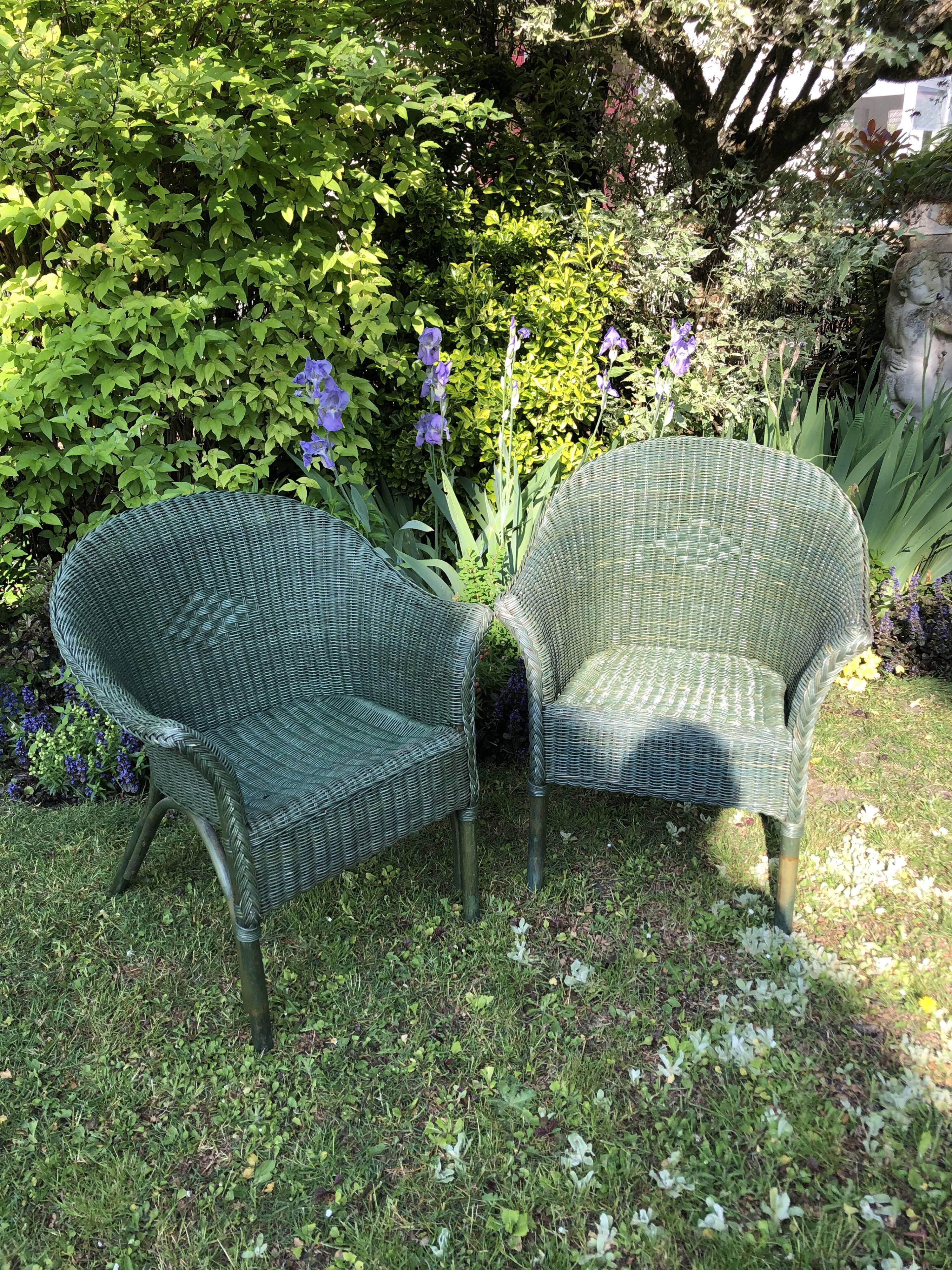 Vintage rattan armchair