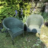 Vintage rattan armchair