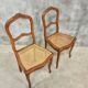 Set of antique French chairs dining chairs webbing and beech