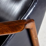 Ib kofod larsen armchair with footrest