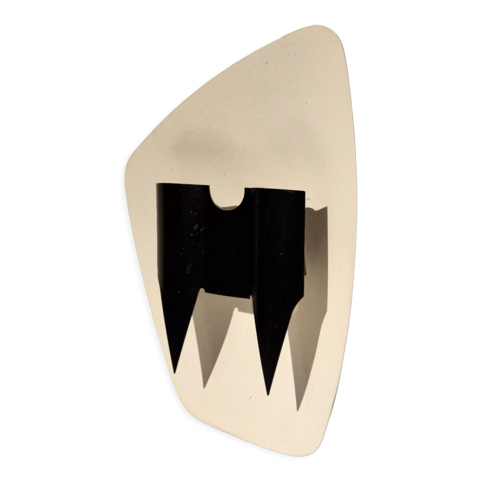 Minimalist wall lamp white & black, 1950s