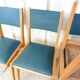 Lot de 6 chaises en skaï vert  1960