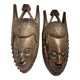 Paire de masques ancien collection art africain