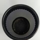 Perforated metal wastebasket
